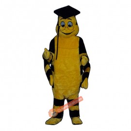 Educated Worm Mascot Costume, Educated Worm Costume