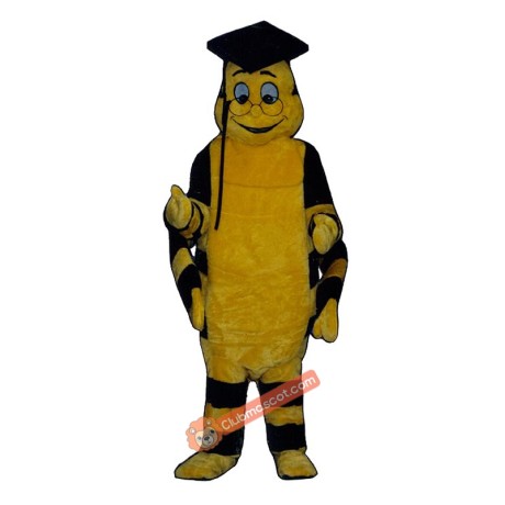 Educated Worm Mascot Costume, Educated Worm Costume