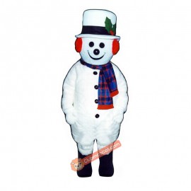 Extra Round Snowman Hat & Scarf Mascot Costume, Extra Round Snowman Hat & Scarf Costume