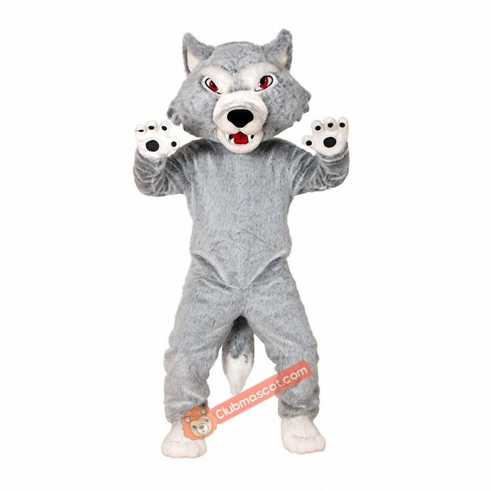 Fierce Wolf Mascot Costume, Fierce Wolf Costume