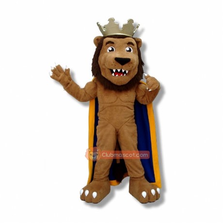 Happy Crown Lion Mascot Costume