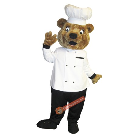 Foods Chef Bear Mascot Costume, Foods Chef Bear Costume