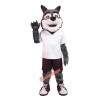 Friendly Handsome Wolf Mascot Costume, Friendly Handsome Wolf Costume