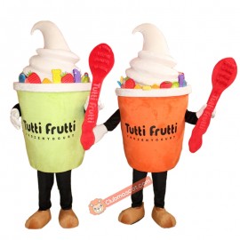 Funny Ice Cream Yogurt Mascot Costume, Funny Ice Cream Yogurt Costume