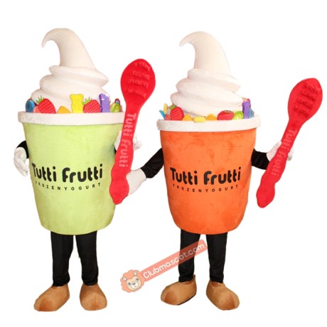 Funny Ice Cream Yogurt Mascot Costume, Funny Ice Cream Yogurt Costume