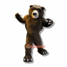 Fierce Grizzly Bear Mascot Costume