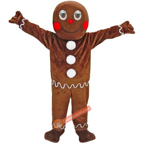 Gingerbread Man Mascot Costume, Gingerbread Man Costume