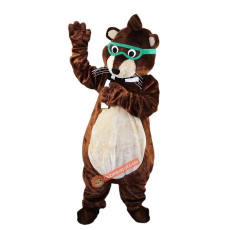 Glasses Mouse Raccoon Mascot Costume, Glasses Mouse Raccoon Costume