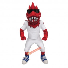 Glasses Power Dinosaur Mascot Costume, Glasses Power Dinosaur Costume