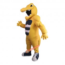 Golden Gator Mascot Costume, Golden Gator Costume