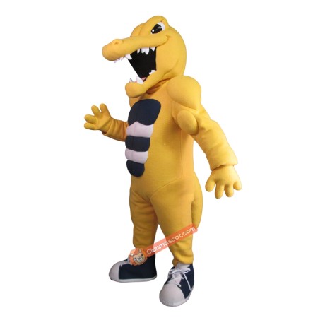 Golden Gator Mascot Costume, Golden Gator Costume