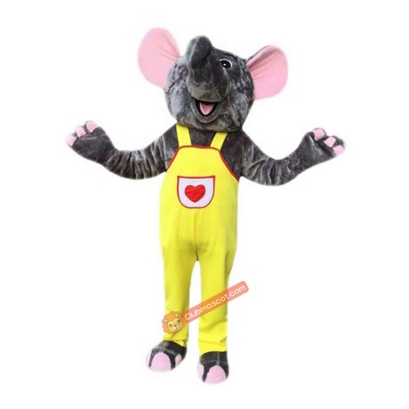 Gray Elephant Cartoon Mascot Costume, Gray Elephant Cartoon Costume