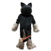 Gray Long Hairy Wolf Mascot Costume, Gray Long Hairy Wolf Costume