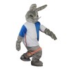 Gray Rabbit Cartoon Mascot Costume, Gray Rabbit Cartoon Costume