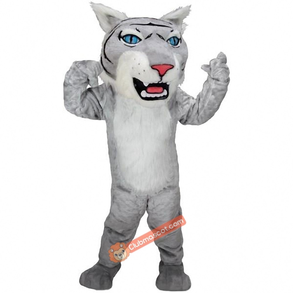 Gray Wildcat Lightweight Mascot Costume, Gray Wildcat Costume