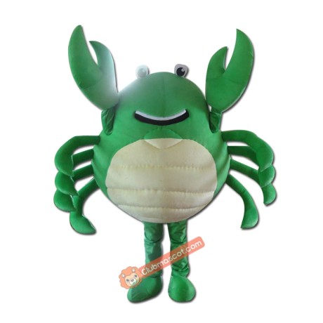 Green Big Crab Character Mascot Costume, Green Big Crab Character Costume