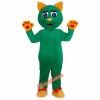 Green Cat Mascot Costume, Green Cat Costume