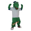 Green Crocodile Alligator Crocodilian Cayman Caiman Cartoon Mascot Costume, Green Crocodile Alligator Crocodilian Cayman Caiman Cartoon Costume