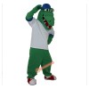 Green Crocodile Alligator Crocodilian Cayman Caiman Cartoon Mascot Costume, Green Crocodile Alligator Crocodilian Cayman Caiman Cartoon Costume