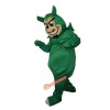 Green Devil Genius Monster Cartoon Mascot Costume, Green Devil Genius Monster Cartoon Costume