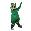 Green Devil Genius Monster Cartoon Mascot Costume, Green Devil Genius Monster Cartoon Costume