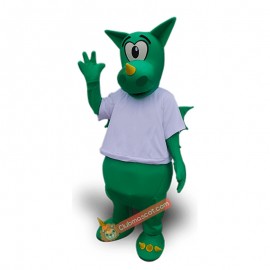 Green Dragon Mascot Costume, Green Dragon Costume