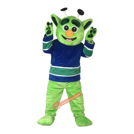 Green Elves Monsters Cartoon Mascot Costume, Green Elves Monsters Cartoon Costume