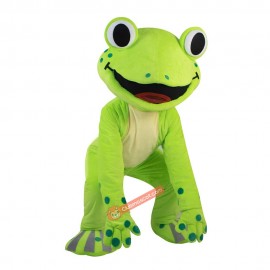 Green Frog Cartoon Mascot Costume, Green Frog Cartoon Costume