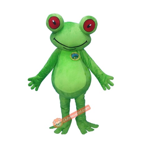 Green Frog Custom Mascot Costume, Green Frog Custom Costume