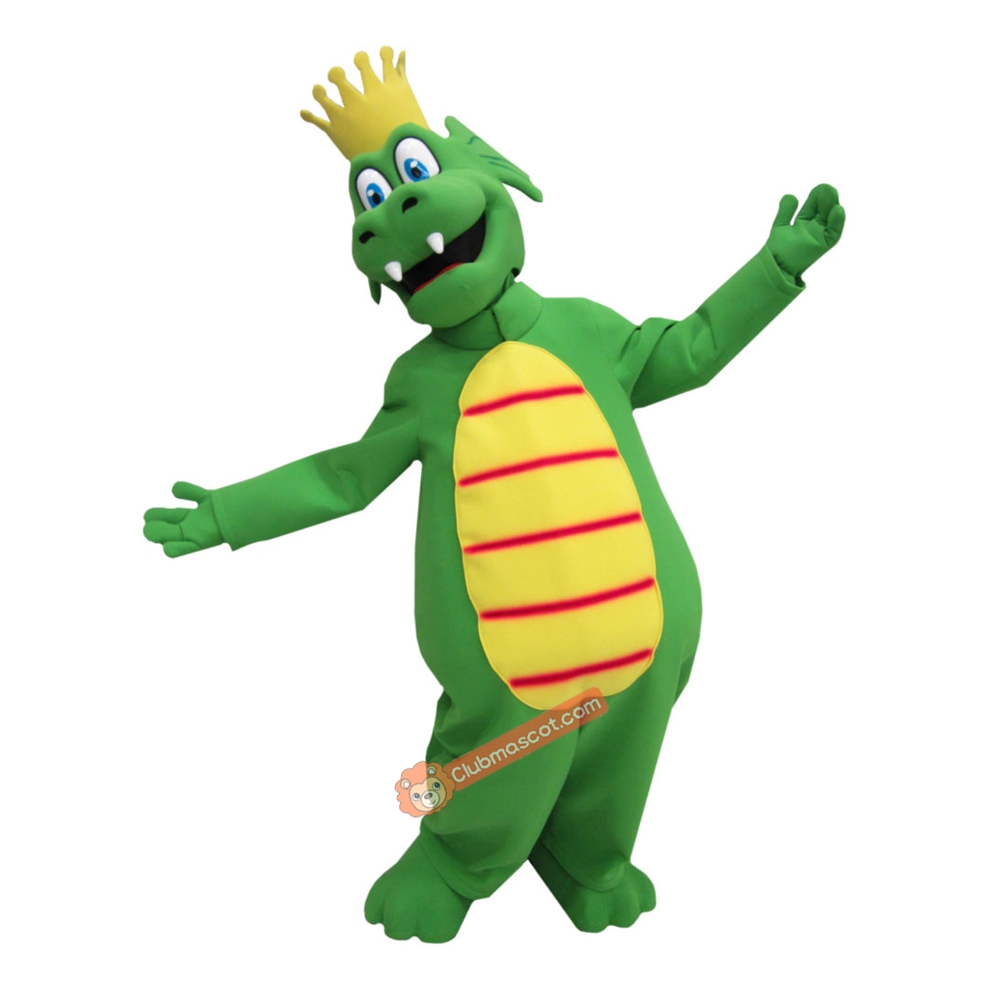 Green Land Dragon Mascot Costume, Green Land Dragon Costume