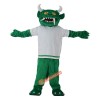 Green Monster Demon Devil Cartoon Mascot Costume, Green Monster Demon Devil Cartoon Costume