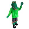 Green Muscle Croco Mascot Costume, Green Muscle Croco Costume