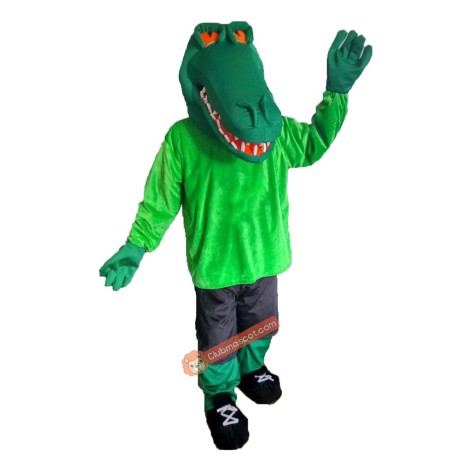 Green Muscle Croco Mascot Costume, Green Muscle Croco Costume