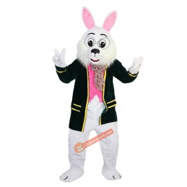 Green Suit Easter Bunny Mascot Costume, Green Suit Easter Bunny Costume