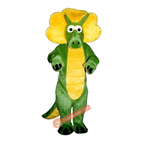 Green Triceratops Mascot Costume, Green Triceratops Costume