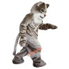 Grey Cat Cartoon Mascot Costume, Grey Cat Cartoon Costume