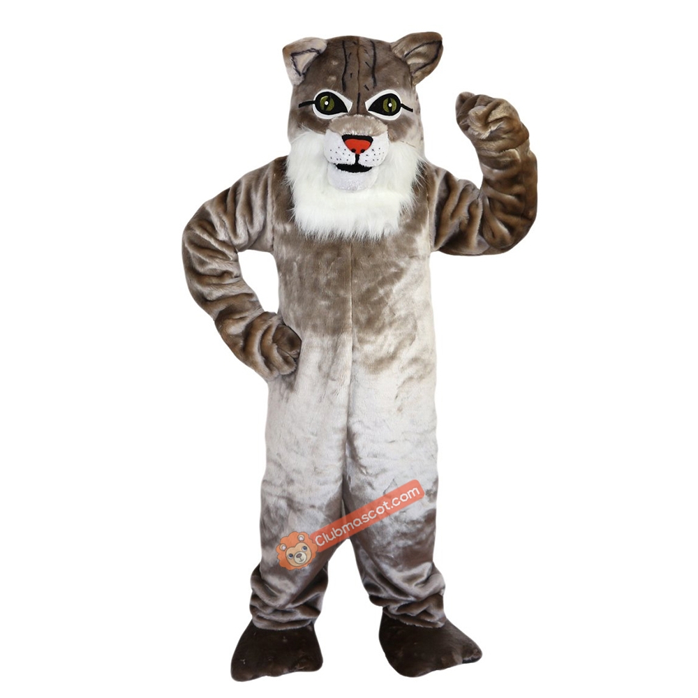 Grey Cat Cartoon Mascot Costume, Grey Cat Cartoon Costume