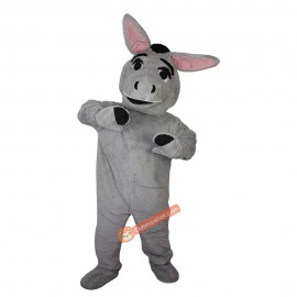 Grey Donkey Ass Jackass Burro Moke Neddy Cartoon Mascot Costume, Grey Donkey Ass Jackass Burro Moke Neddy Cartoon Costume