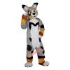 Grey Fox Dog Husky Cartoon Mascot Costume, Grey Fox Dog Husky Cartoon Costume