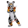 Grey Fox Dog Husky Cartoon Mascot Costume, Grey Fox Dog Husky Cartoon Costume