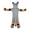 Grey Fox Dog Husky Cartoon Mascot Costume, Grey Fox Dog Husky Cartoon Costume