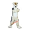 Grey Fox Dog Husky Cartoon Mascot Costume, Grey Fox Dog Husky Cartoon Costume