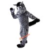 Grey Horse Cartoon Mascot Costume, Grey Horse Cartoon Costume