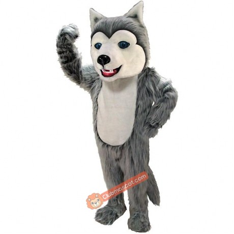 Grey Husky Lightweight Mascot Costume, Grey Husky Costume