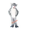 Grey Leopard Panther Cat Lynx Cartoon Mascot Costume, Grey Leopard Panther Cat Lynx Cartoon Costume