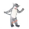 Grey Leopard Panther Cat Lynx Cartoon Mascot Costume, Grey Leopard Panther Cat Lynx Cartoon Costume