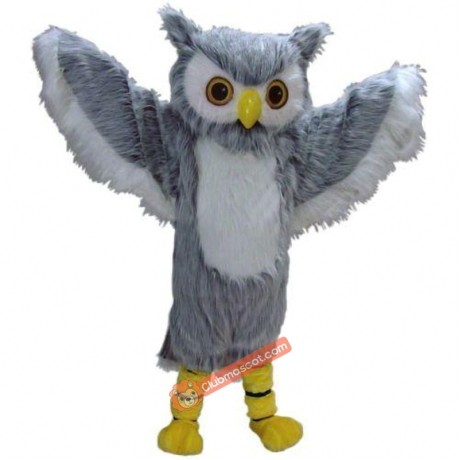 Grey Owl Mascot Costume Adult Size, Grey Owl Costume