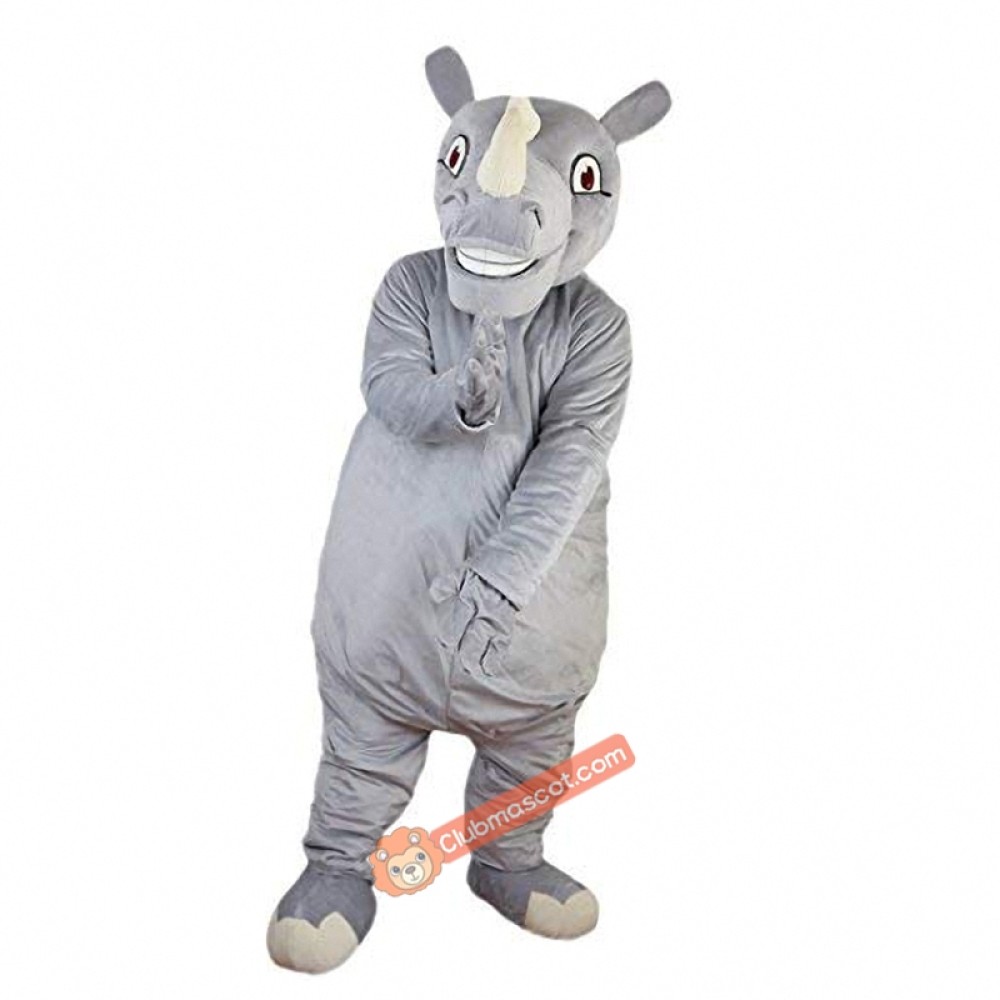 Grey Rhinocero Mascot Costume, Grey Rhinocero Costume