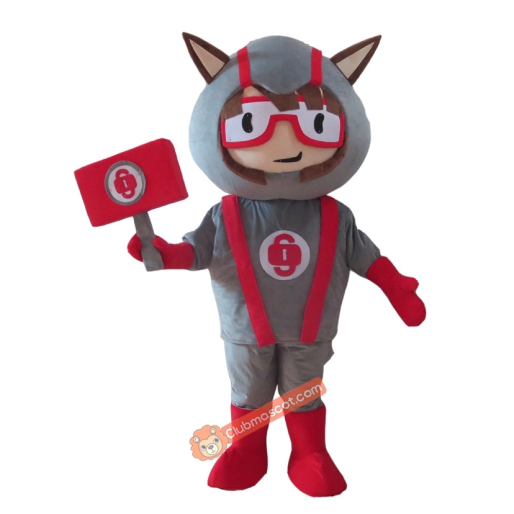 Grey Robot Mascot Costume, Grey Robot Costume