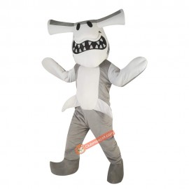 Grey Shark Tiger Shark Cartoon Mascot Costume, Grey Shark Tiger Shark Cartoon Costume